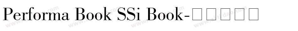 Performa Book SSi Book字体转换